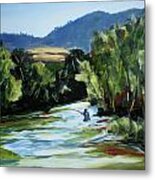 Fishing On The Boise Metal Print