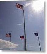 Flags At Ft. Sumpter Metal Print