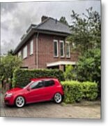 Flashy Red #vw #volkswagen Metal Print