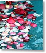 Floating Rose Petals Metal Print