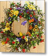 Floral Wreath Metal Print