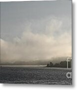 Foggy Morning Greyscale Metal Print