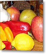 Fruit And Vegetables Metal Print