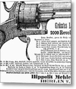 German Revolver, 1880 Metal Print