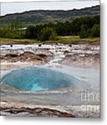 Geysir Eruption Sequence Metal Print