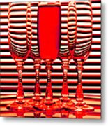 Glasses Metal Print