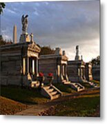 Glowing Cemetery Metal Print