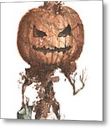 Goblin Tree Trick Or Treat Metal Print