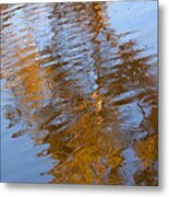 Gold And Blue Reflections Metal Print by Michelle Wrighton