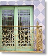 Green Doors Metal Print