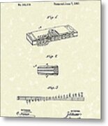 Harmonica Stratton 1887 Patent Metal Print