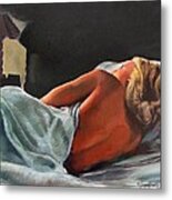 He Snuck Out Of Bed Metal Print