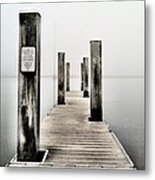 Heavy Fog Out On The Water Today Metal Print