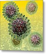 Hepatitis B Virus Particles Metal Print