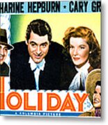 Holiday, From Left Cary Grant Metal Print