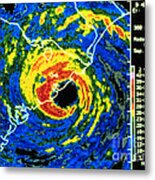 Hurricane Hugo, Digitized Radar Image Metal Print