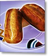 I Love Bread Metal Print