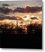 In The Deep Of Sunset Metal Print