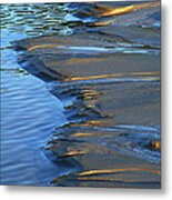 Indian Golden Blue Metal Print