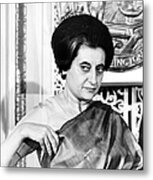 Indira Nehru Gandhi Metal Print