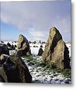 Irish Snow Scenes Co Tyrone, Beaghmore Metal Print