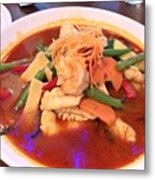 Jungle Curry Seafood (hot) From Thai Metal Print