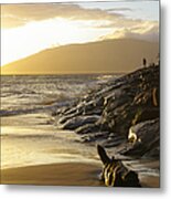 Kamaole Beach Magic Light Metal Print