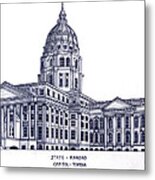 Kansas State Capitol Metal Print