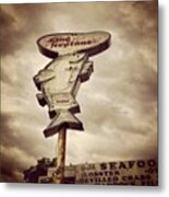 King Neptune Seafood Dallas, Pa #sign Metal Print
