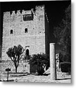 Kolossi Castle And Pillar Republic Of Cyprus Metal Print