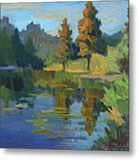 Late Afternoon Light At Harry's Pond Metal Print