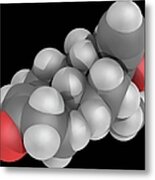 Levonorgestrel Drug Molecule Metal Print