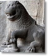 Lion In Ellora Caves Metal Print