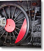 Locomotive Wheel Metal Print