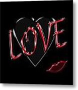 Love With Lips Metal Print