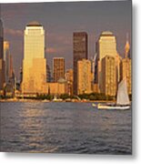 Lower Manhattan - End Of The Day Metal Print