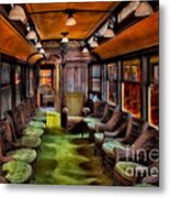 Luxury Vintage Trolley Metal Print