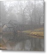 Mabry Mill On A Foggy Day Metal Print