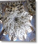 Magnificent Antique Ceiling Architecture And Detailed Art Work Granada Spain Metal Print