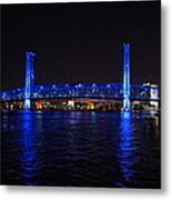 Main Street Bridge At Night Metal Print