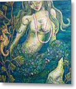 Mermaid And Muse Metal Print