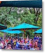 Modern Boating Party Crowd At Central Park In New York City Metal Print