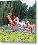 Montreal Botanical Gardens - Chinese Horses Metal Print