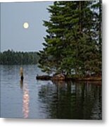 Moon Over Berry Lake Metal Print