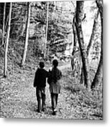 Mother And Son Together Metal Print