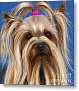 Muffin - Silky Terrier Dog Metal Print by Michelle Wrighton