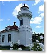 Mukilteo Lighthouse Landscaping Metal Print