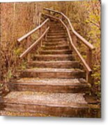 Natural Sepia Stairway Metal Print