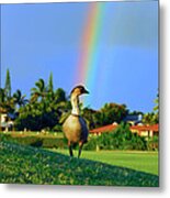 Nene At The End Of The Rainbow Metal Print