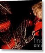 Netted A Red Metal Print